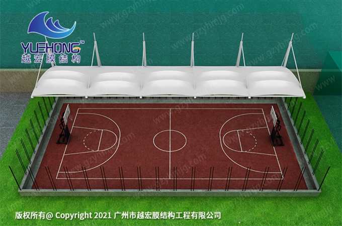 籃球場膜結(jié)構(gòu)頂棚
