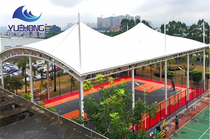 籃球場膜結(jié)構(gòu)頂棚